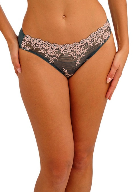 Wacoal Embrace Lace Dark Slate/cloud Pink Bikini Brief