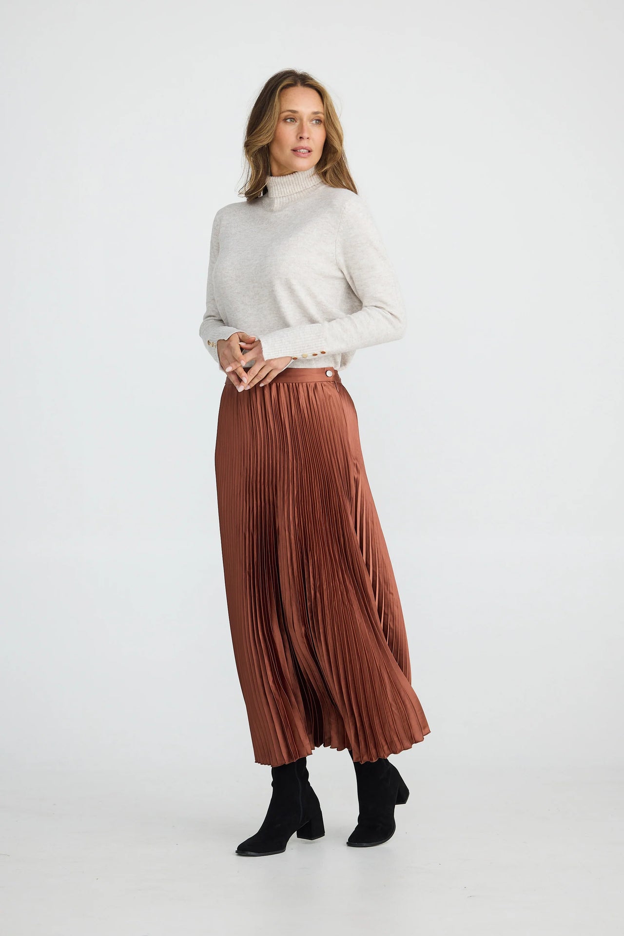 Brave & True Identity Skirt - Chestnut