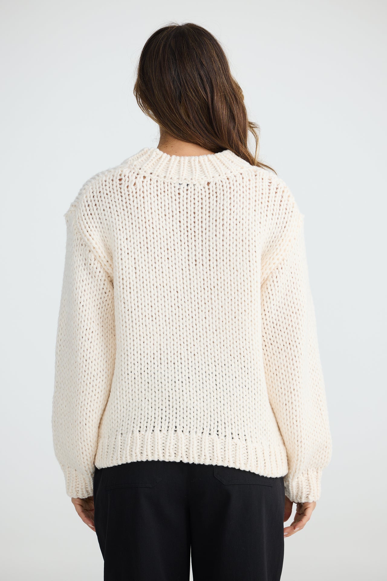 Brave & True Heart On My Sleeve Knit Jumper - White/Black