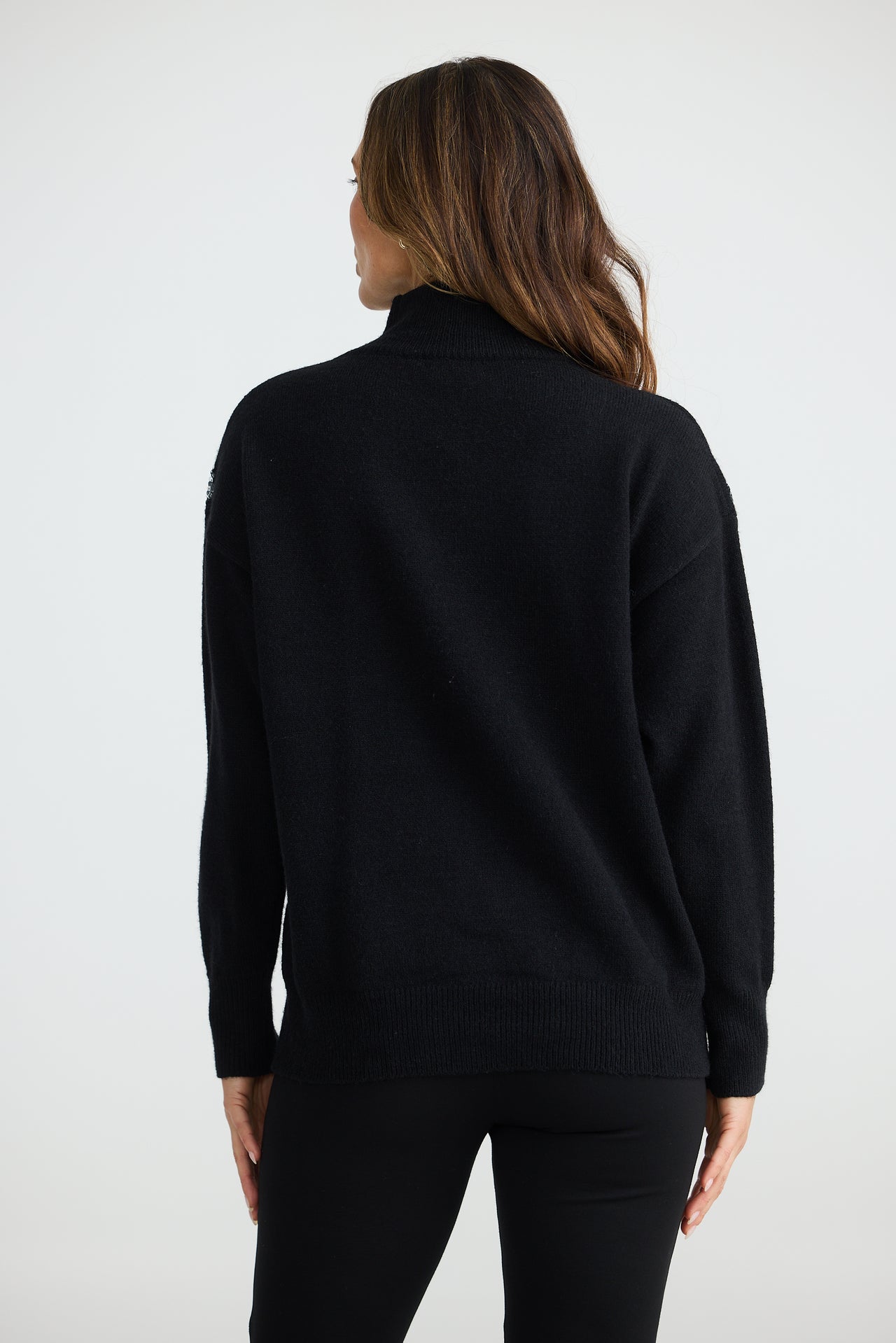Brave & True Racer Knit Jumper - Black/Silver