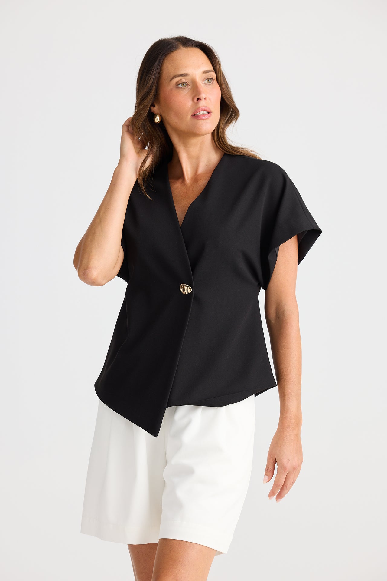 Brave & True Origami Top - Black