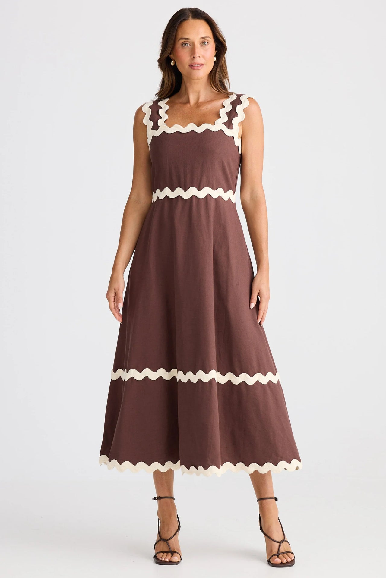 Brave & True Marlo Midi Dress - Chocolate