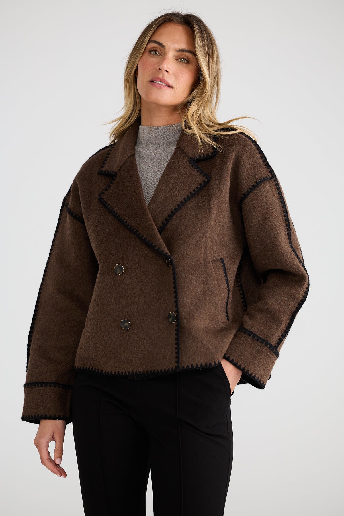Brave & True Briony Chocolate Brown Jacket