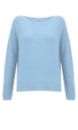 Amazing Woman Jenna Crystal Blue Fine Rib Boat Neck Knit