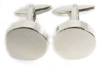 Sarome Round Plain Cufflinks
