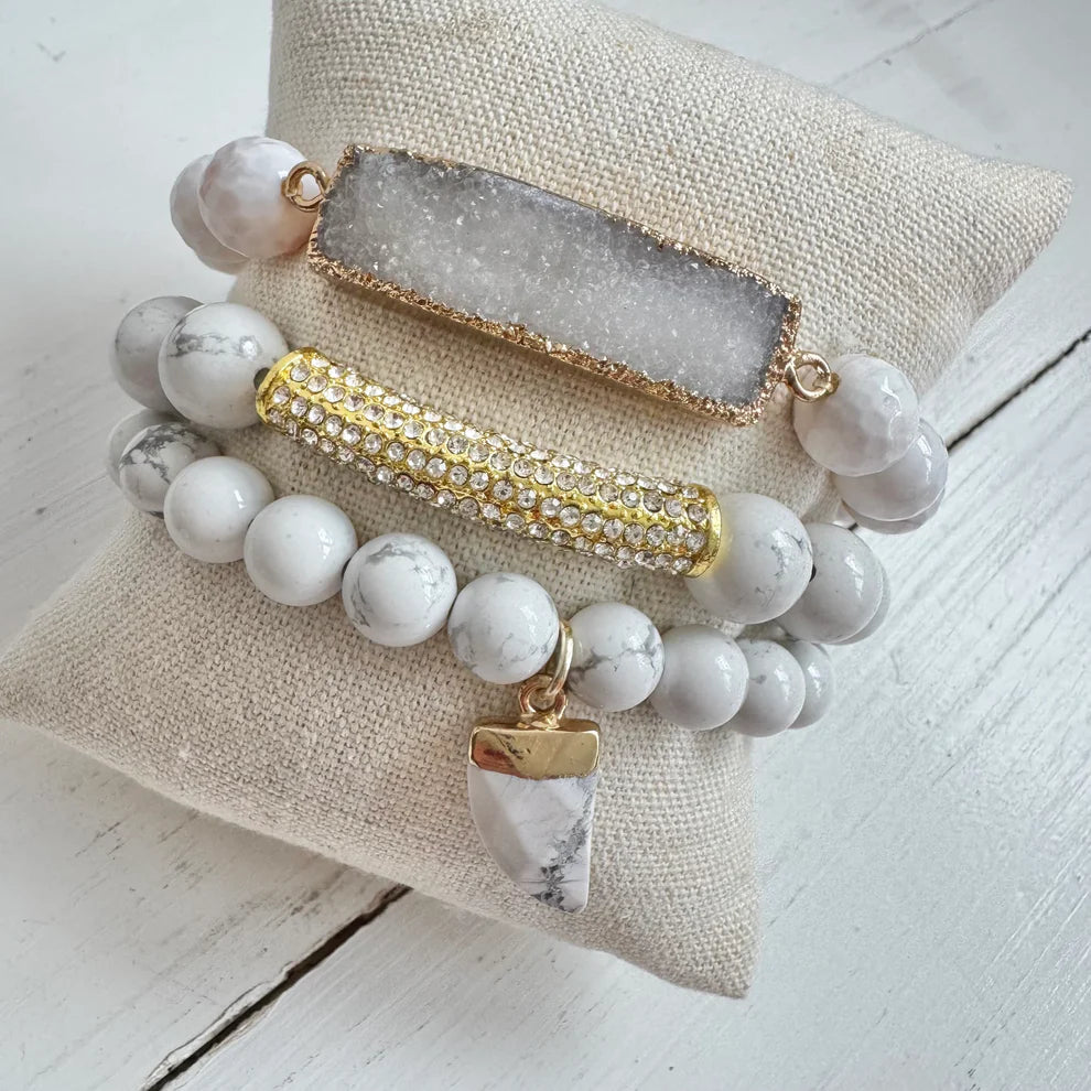 Wild Spirit White 'Haven' Bracelet Set