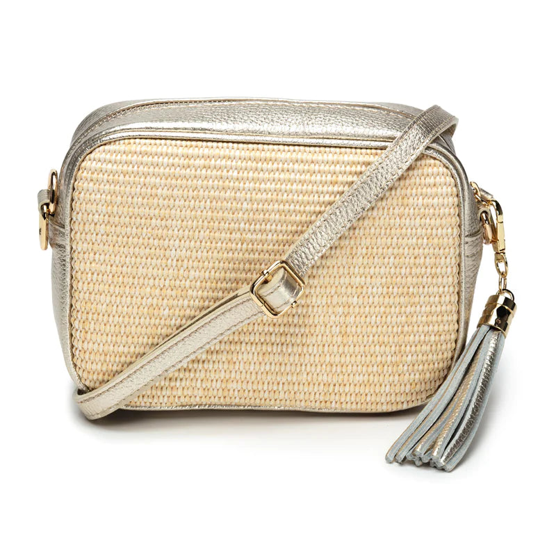 Elie Beaumont Raffia Handbag - Gold