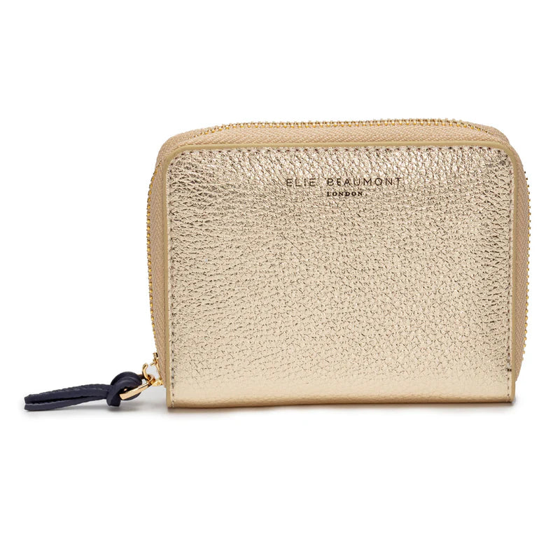 Elie Beaumont Zipper Purse - Gold