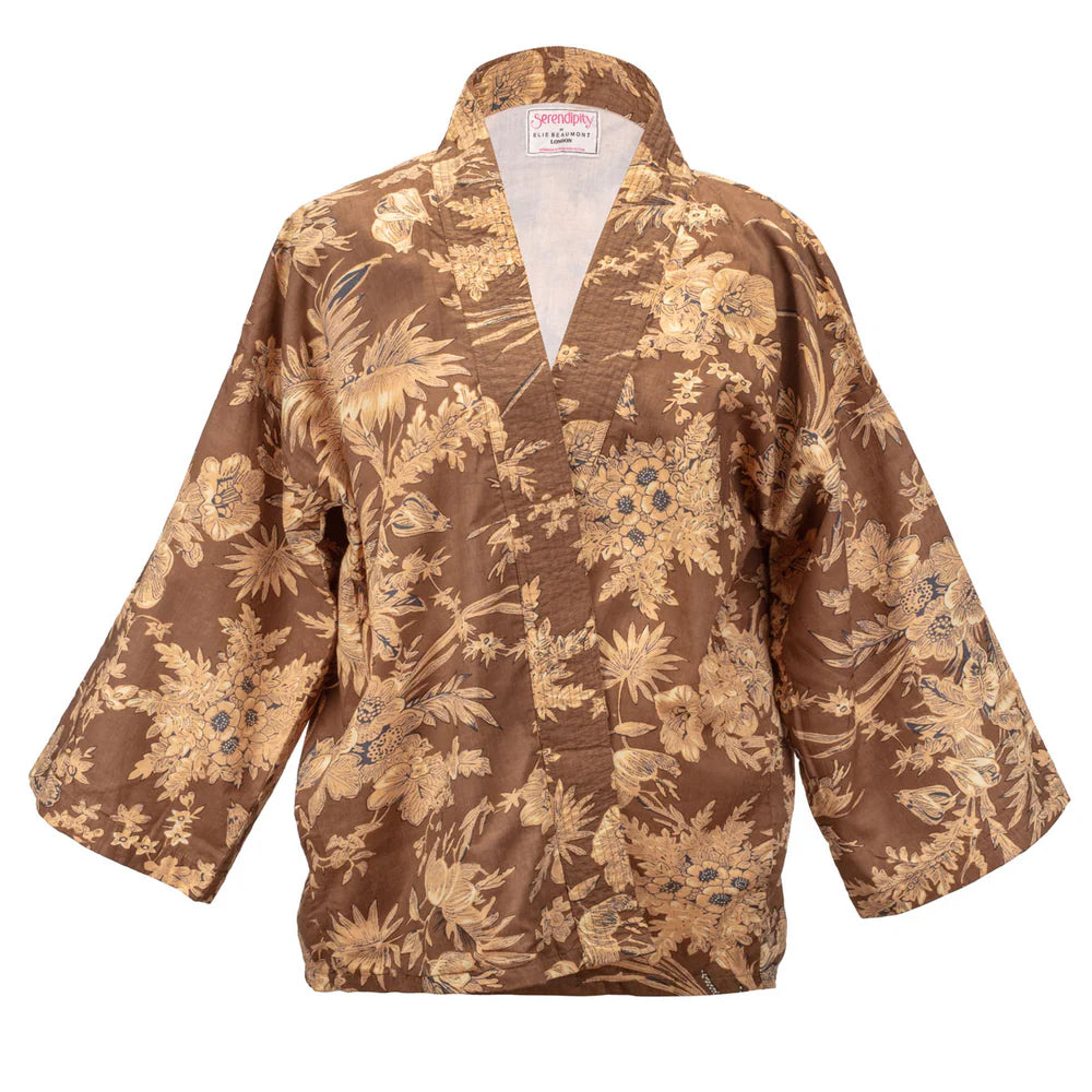Elie Beaumont Serendipity Short Kimono - Coffee Blossom