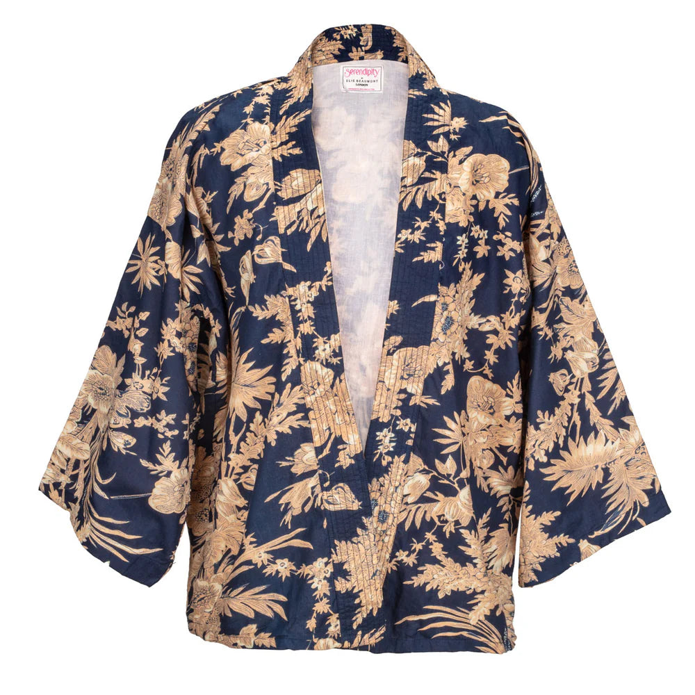 Elie Beaumont Serendipity Short Kimono - Midnight Blossom