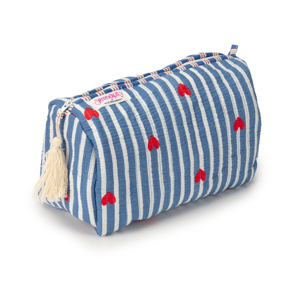 Elie Beaumont Serendipity Cosmetic Cases Blue Stripe