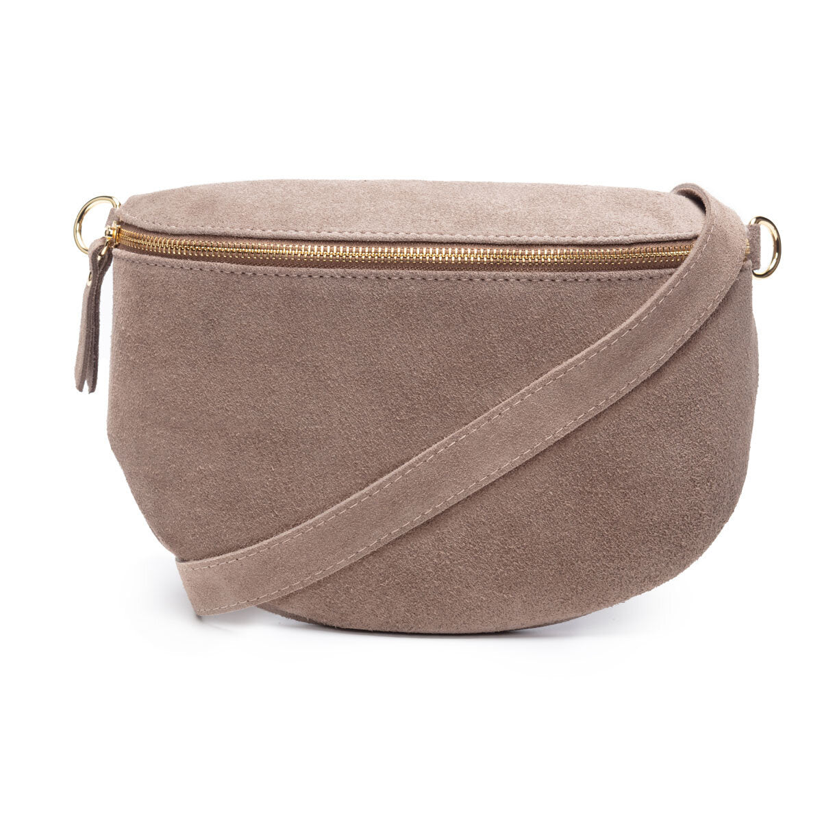 Elie Beaumont Suede Slingbag Handbag -  Taupe