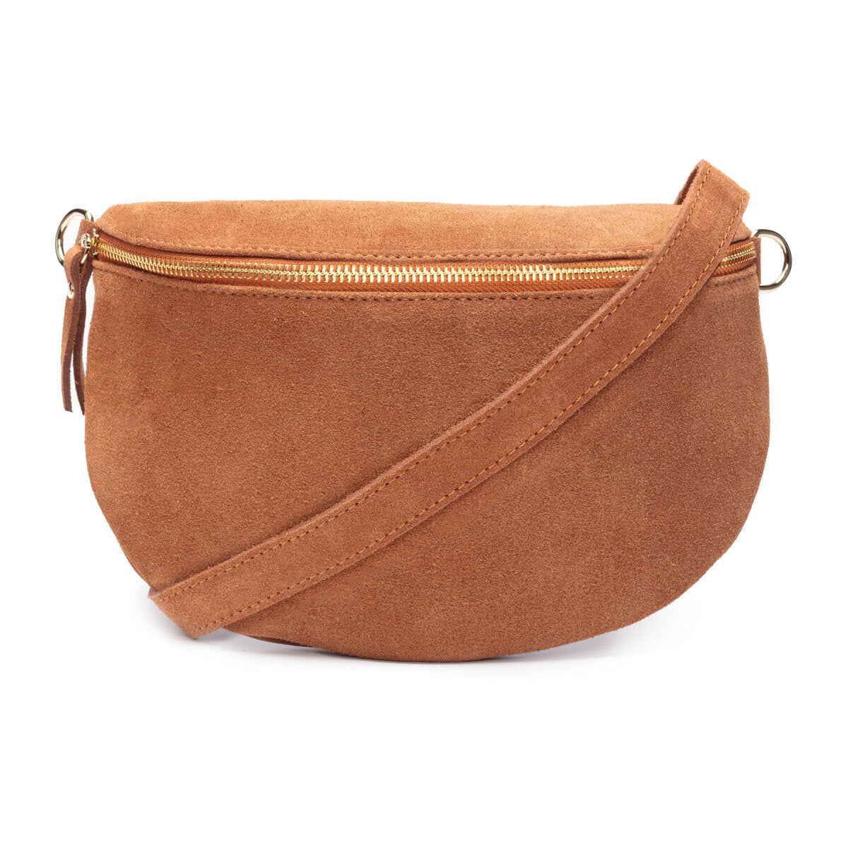 Elie Beaumont Suede Slingbag Handbag -  Tan