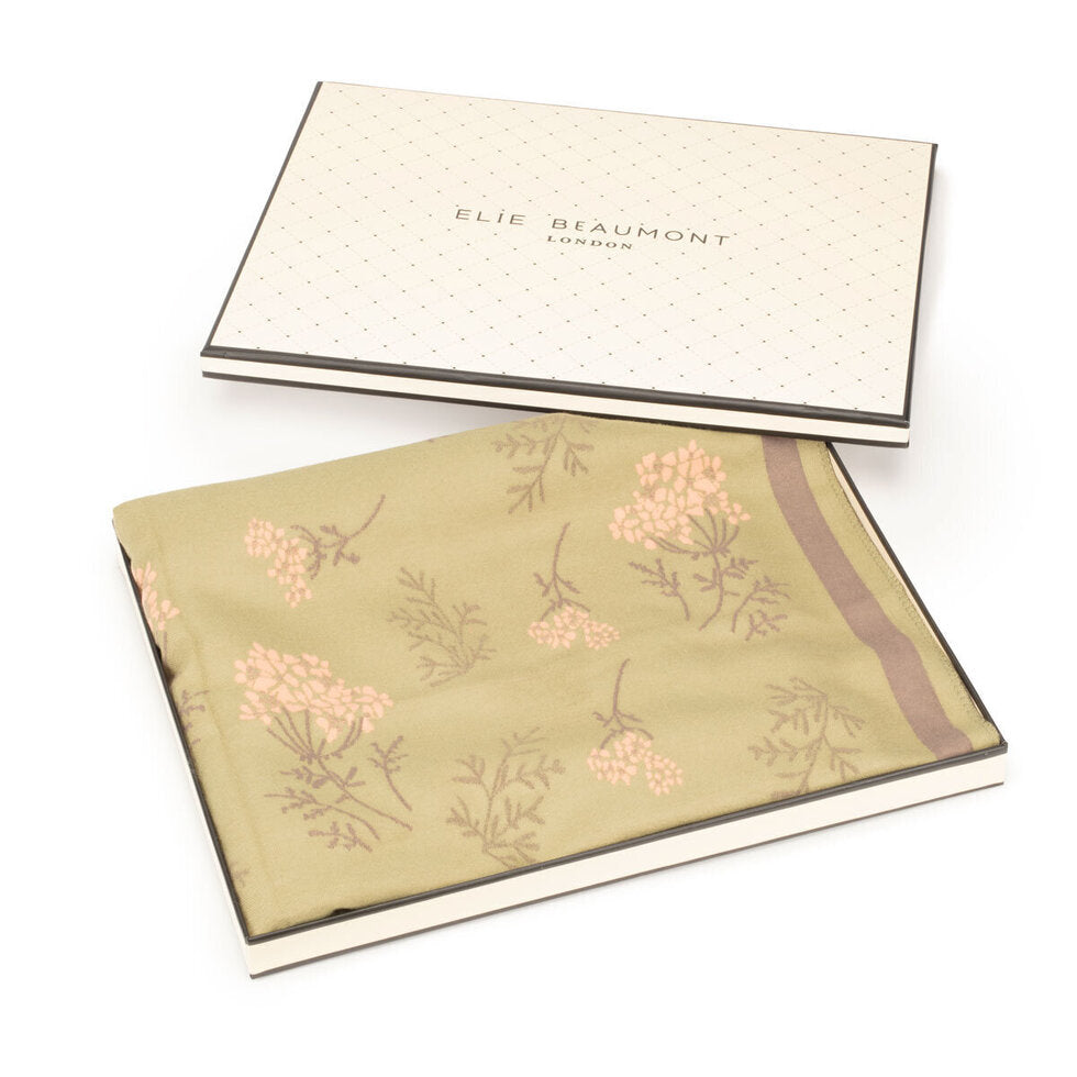 Elie Beaumont Winter Scarf- Olive Floral