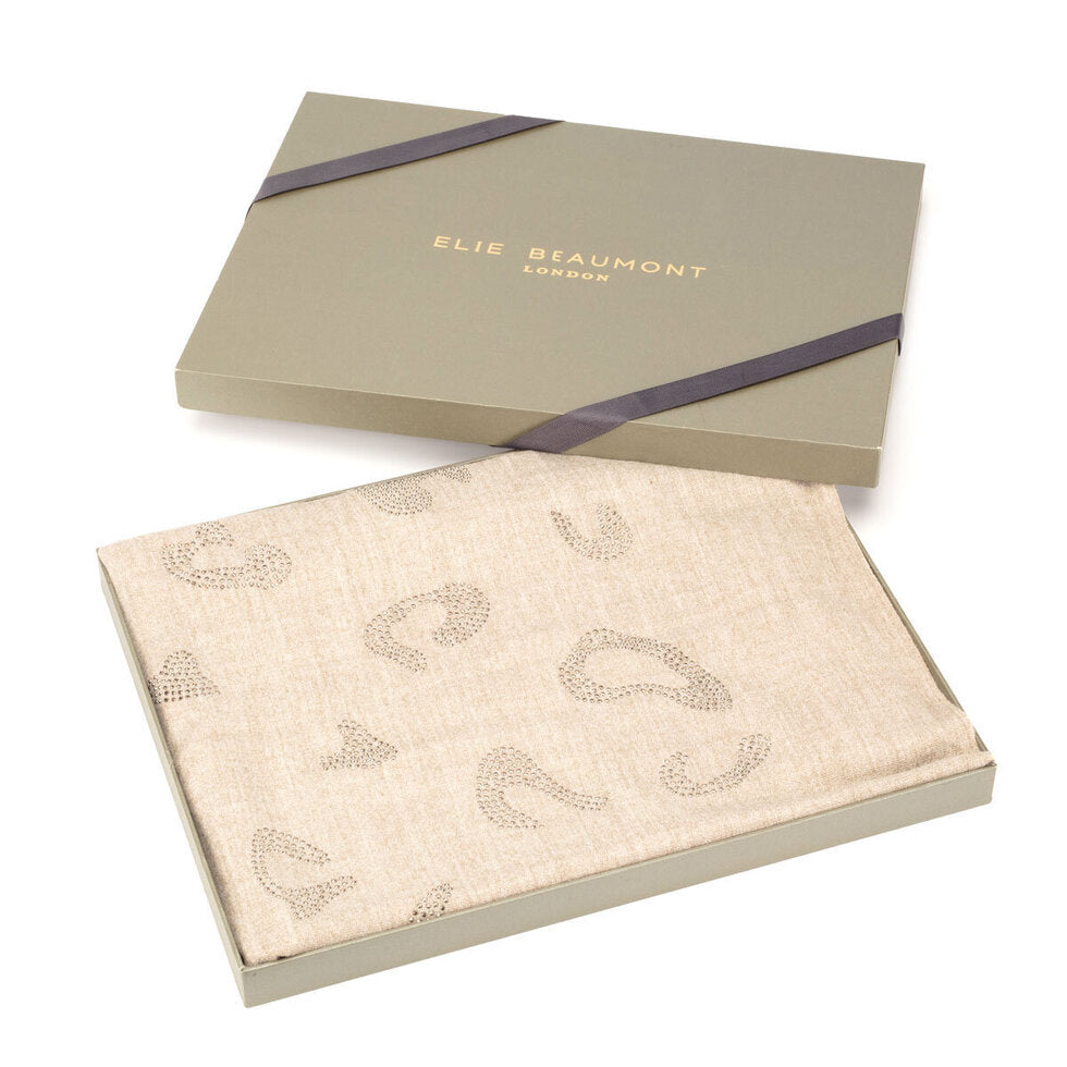 Elie Beaumont Winter Scarf Elite- Sand Leopard