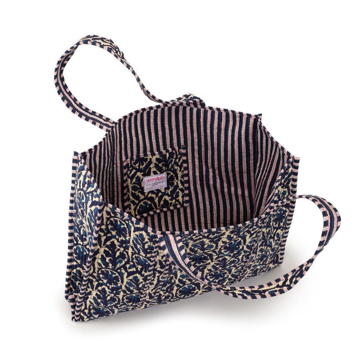 Elie Beaumont Serendipity Indigo Cotton Tote Bag
