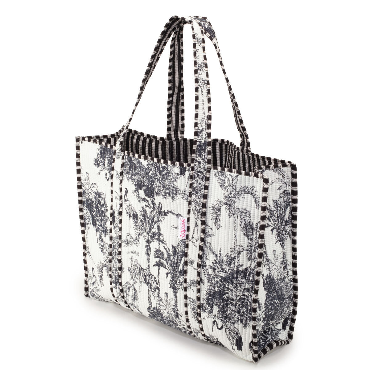 Elie Beaumont Serendipity Crane Cotton Tote Bag