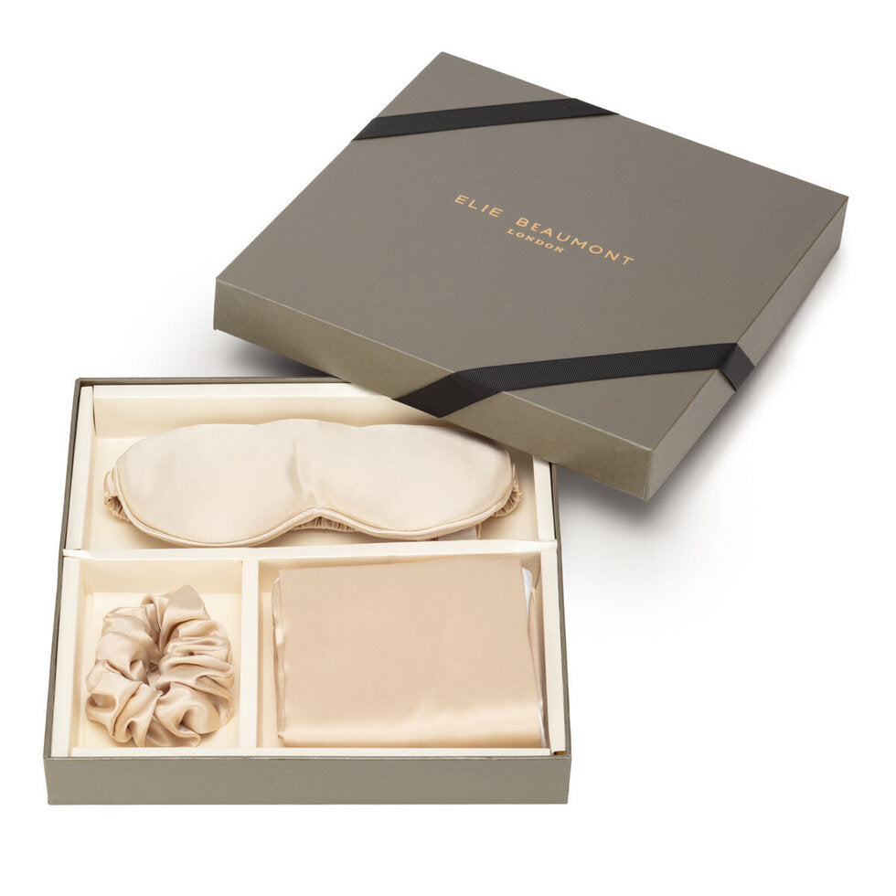 Elie Beaumont Silk Pillow Gift Set Champagne