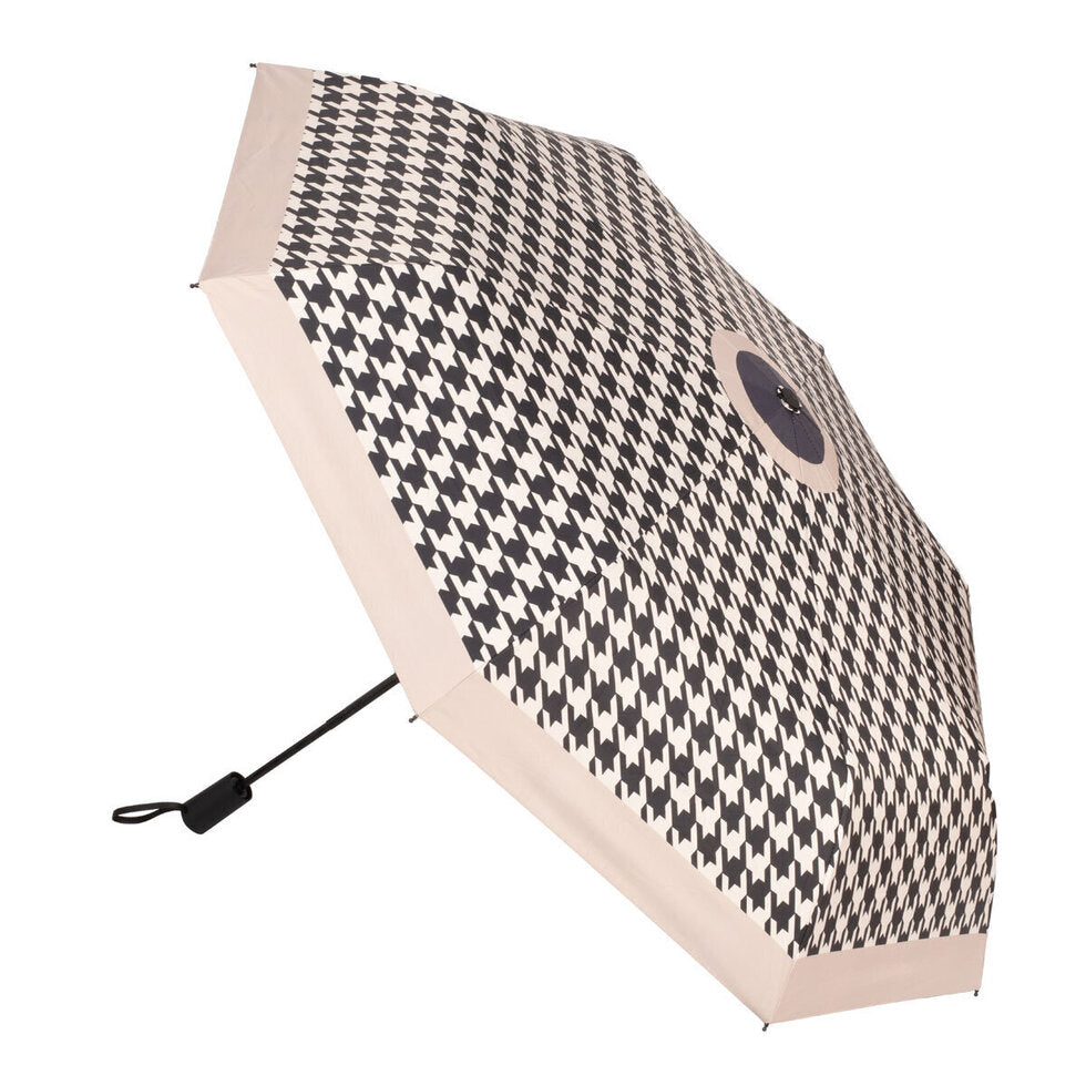 Elie Beaumont Umbrella Black Houndstooth Check