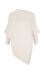 Amazing Woman Emilie Ivory Asymmetric Draped Jumper