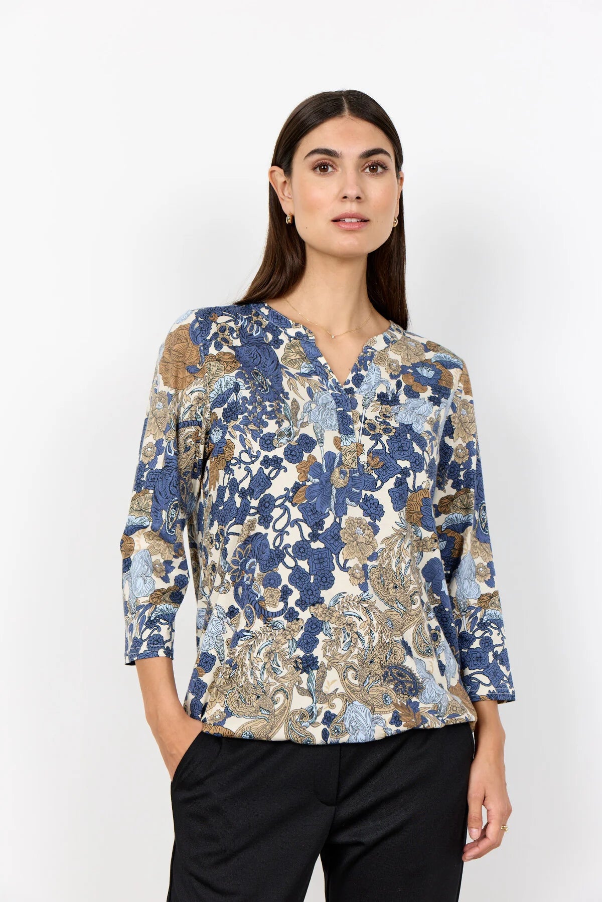 Soya Concept Felicity Blouse - Navy Combi