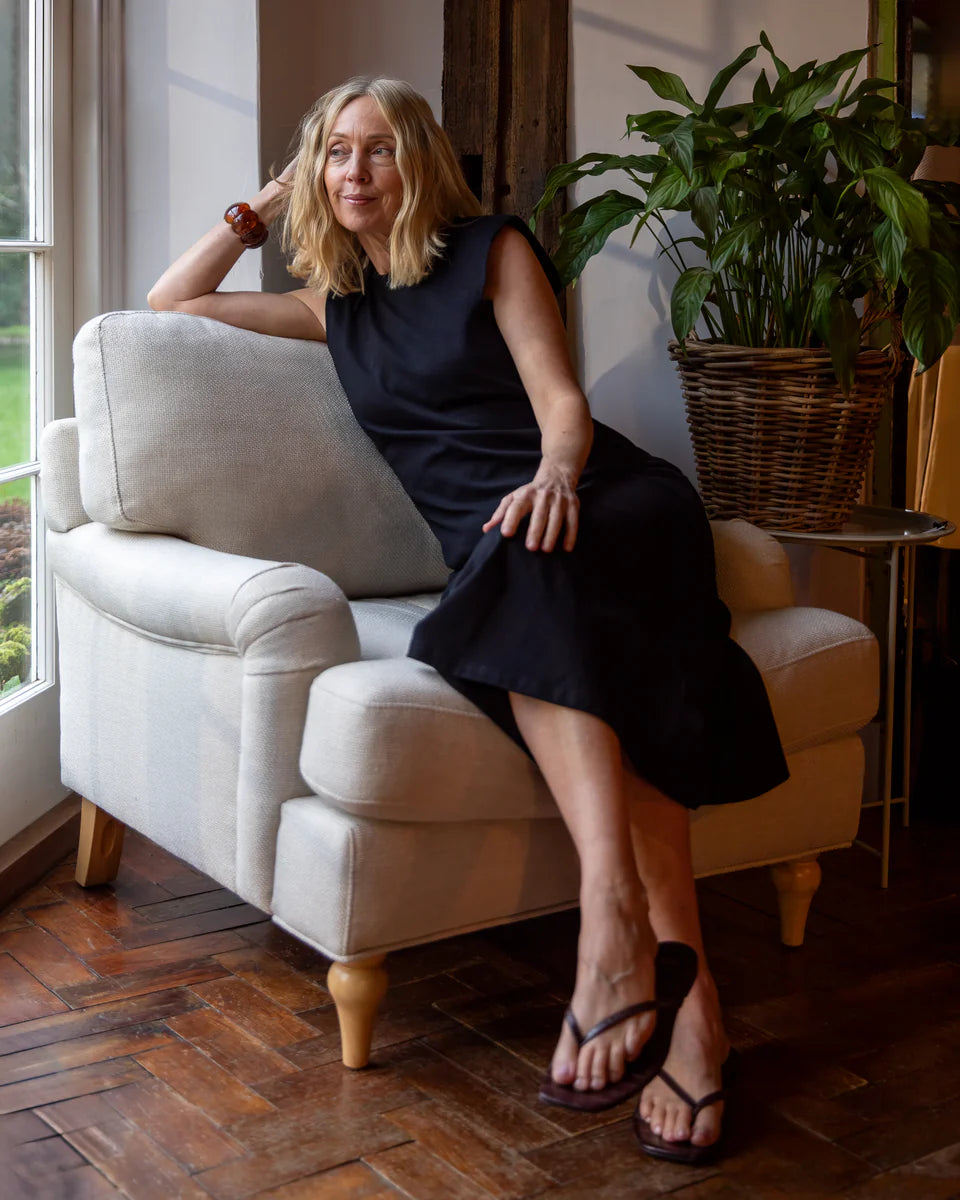 Chalk Pippa Dress - Black