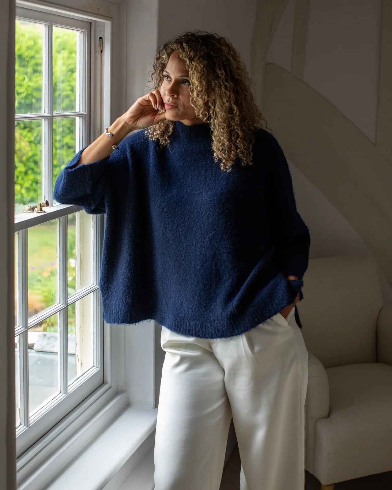 Vicky Jumper Fluffy Navy