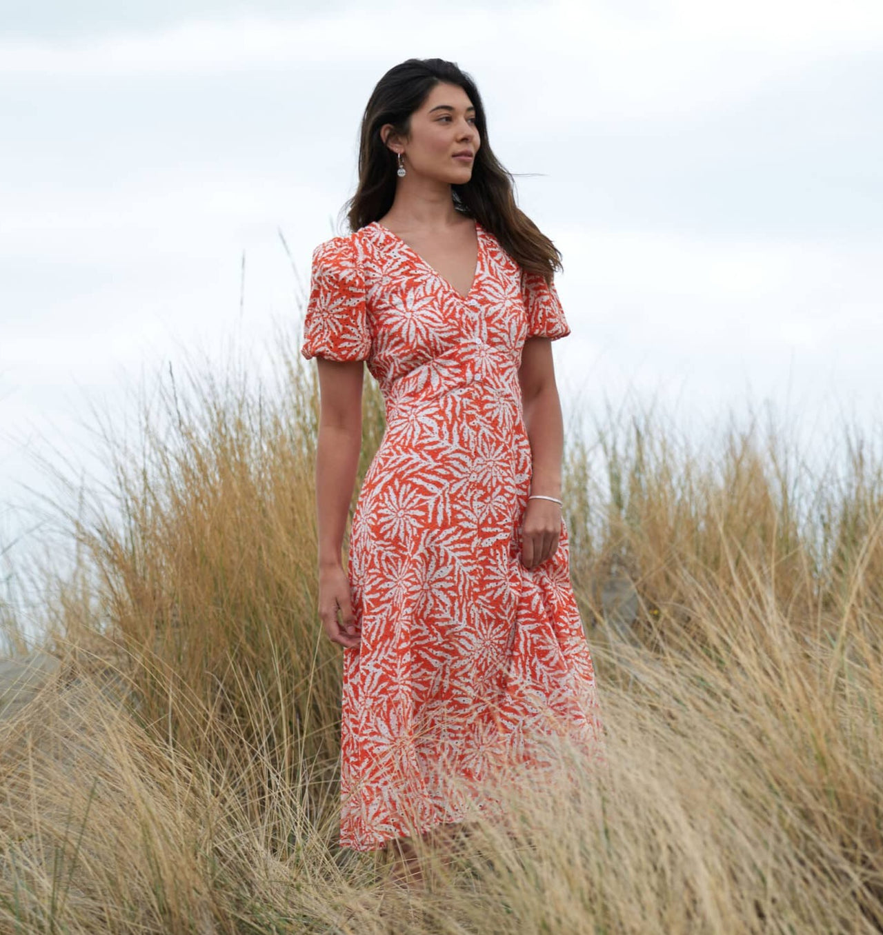 Foil Well Cut Dress - Frolic Luscious
