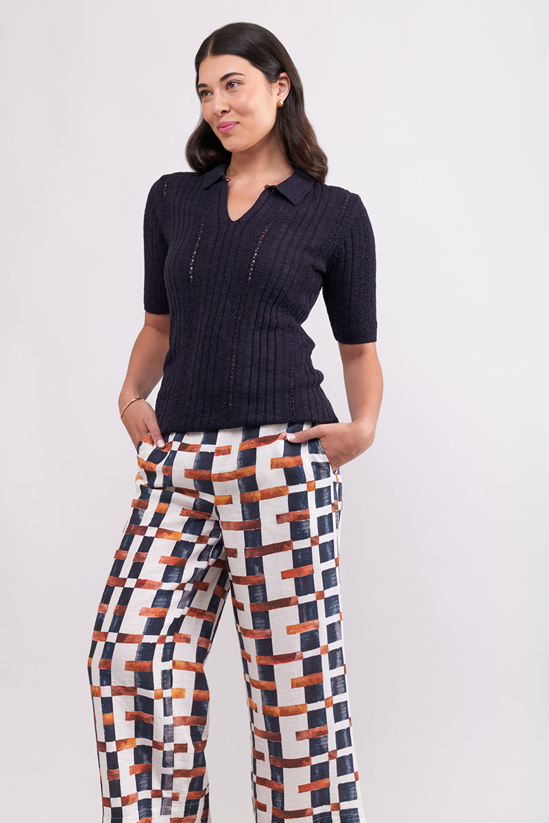 Foil It's Only Natural Off Grid Print Linen Trousers