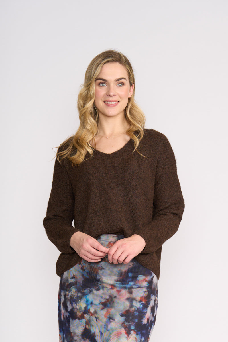 Foil 'Sweater Half' Sweater - Ground Coffee