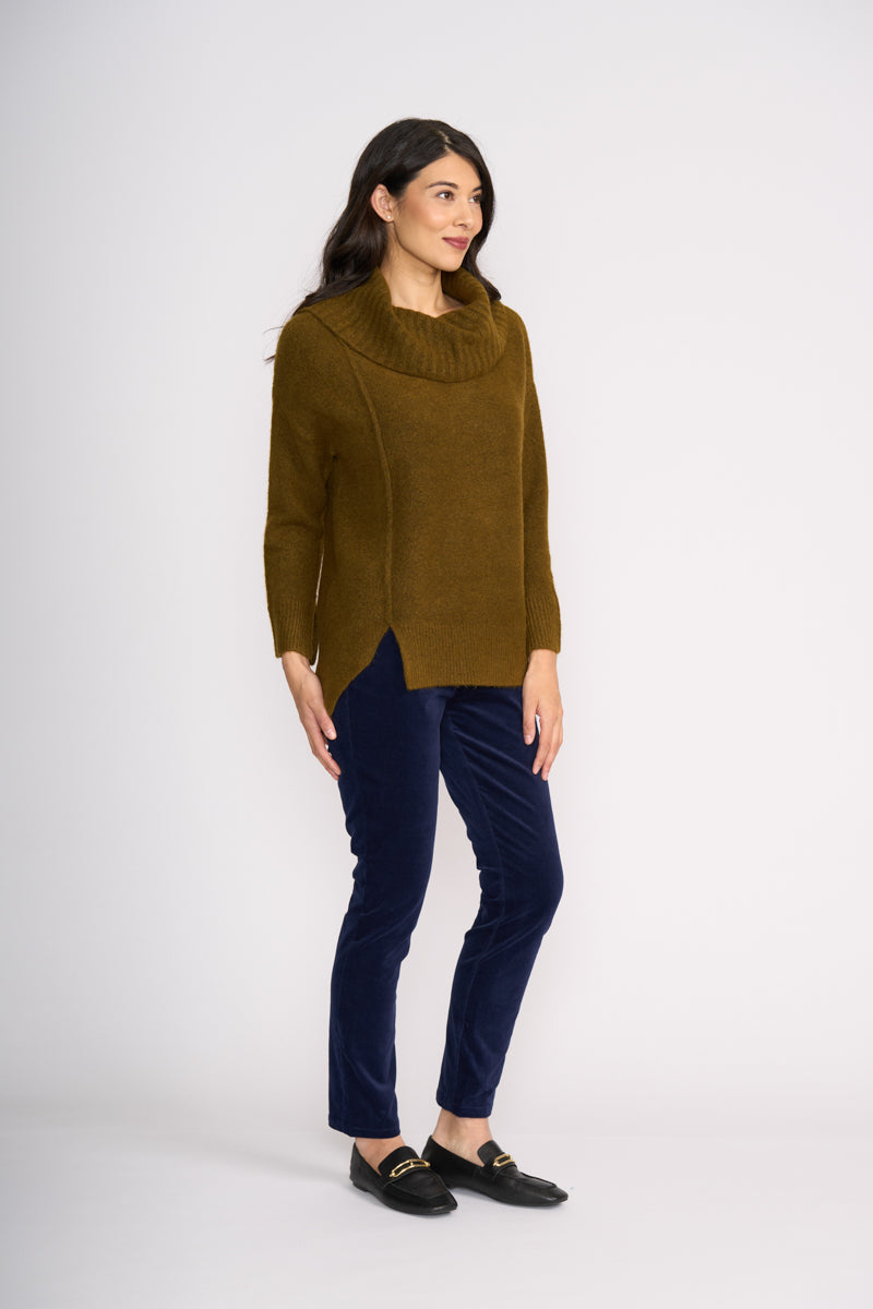 Foil 'A-Cute' Olive Sweater