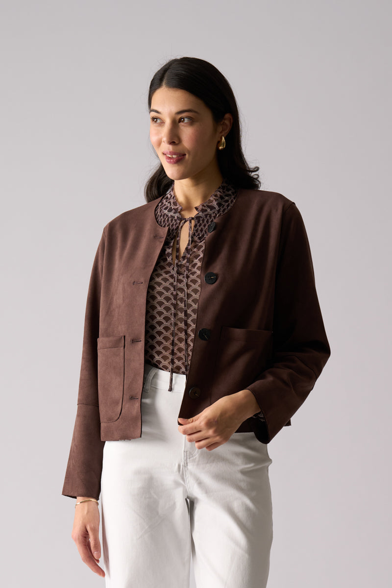 Foil 'Looking Suede' Jacket - Risteretto