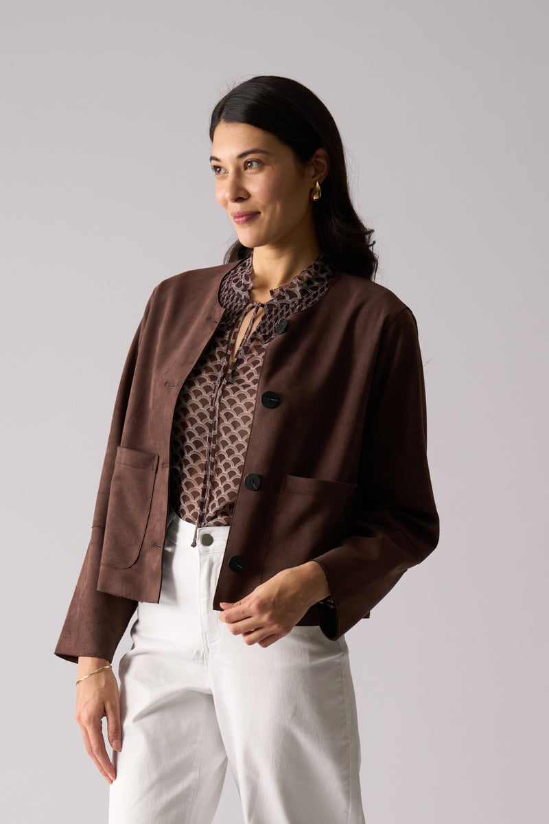 Foil 'Looking Suede' Jacket - Risteretto