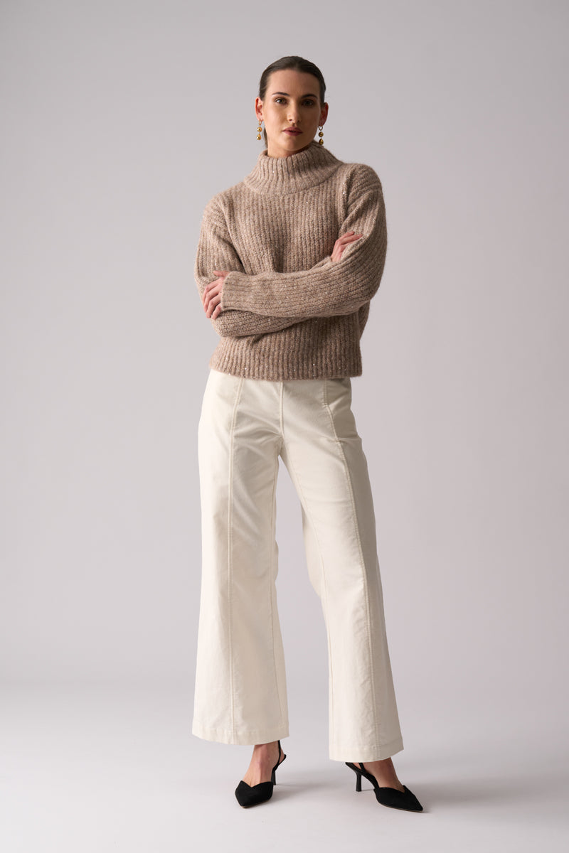 Foil 'Glow getter' Oat Sweater