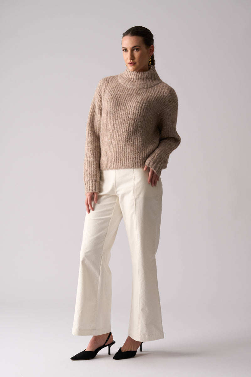 Foil 'Glow getter' Oat Sweater