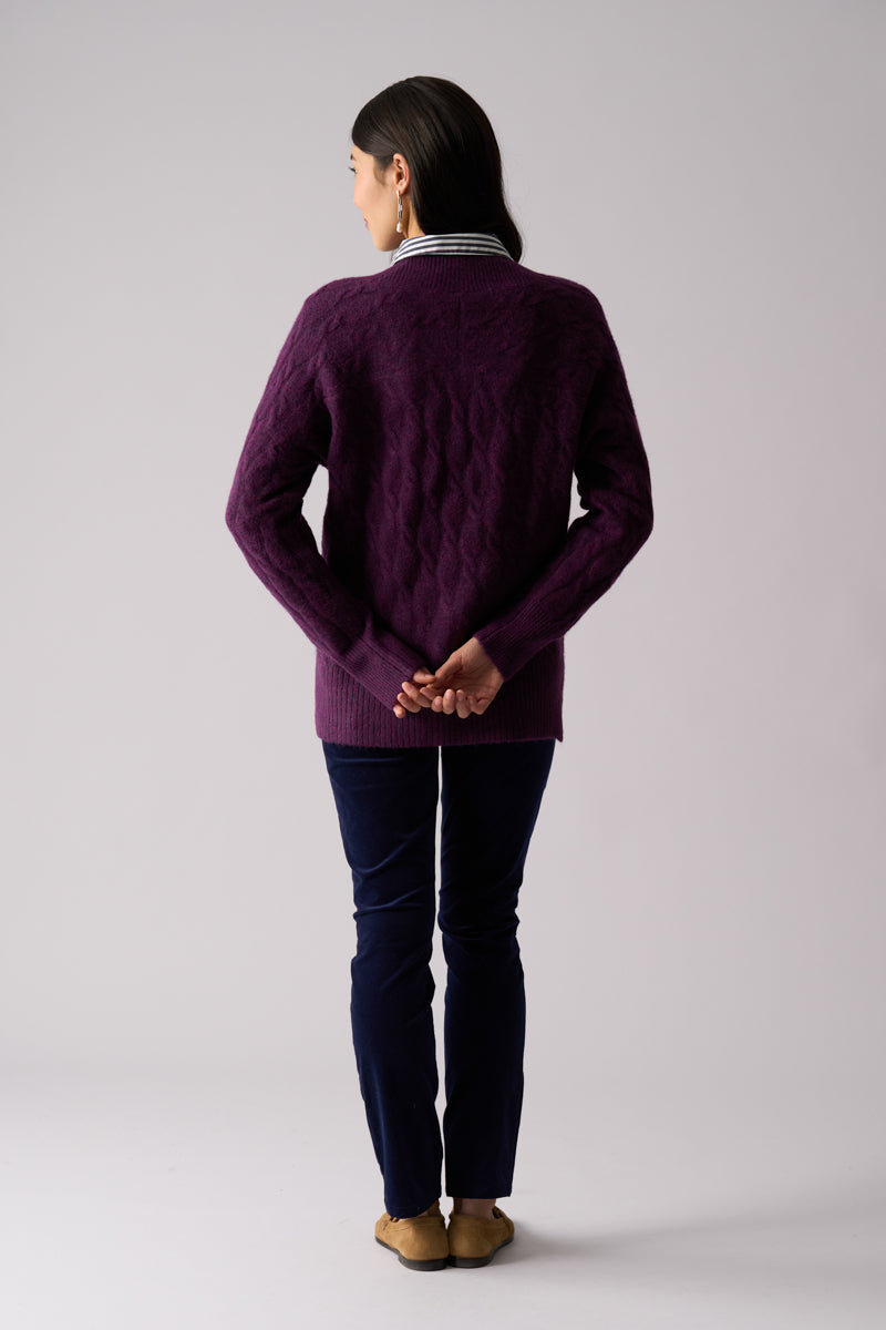 Foil 'Gauge Your Interest' Plumberry Sweater