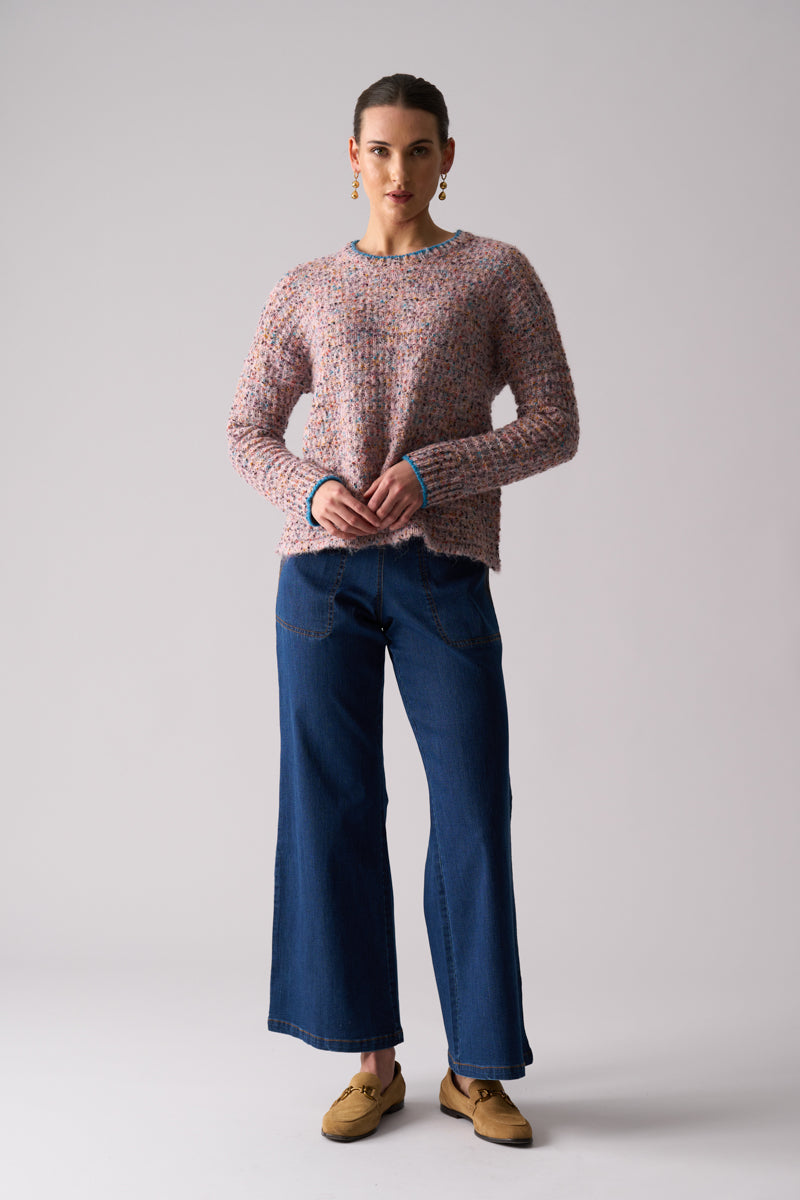 Foil 'Tip Of Greatness' Sweater - Powder Pink