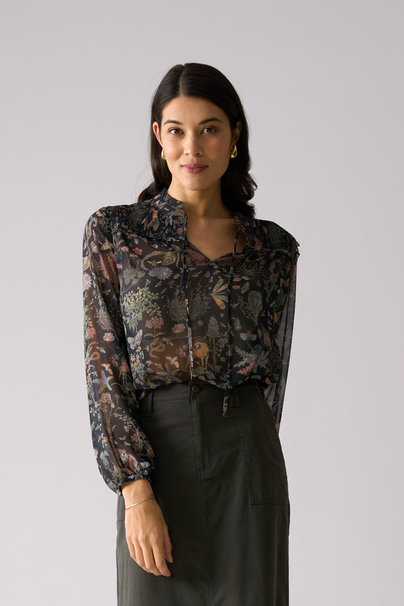 Foil 'Stepping Out' Blouse - Narnia