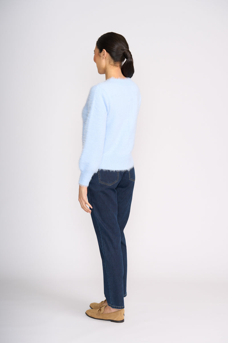 Foil 'Fluffin Cute V' Sky Sweater