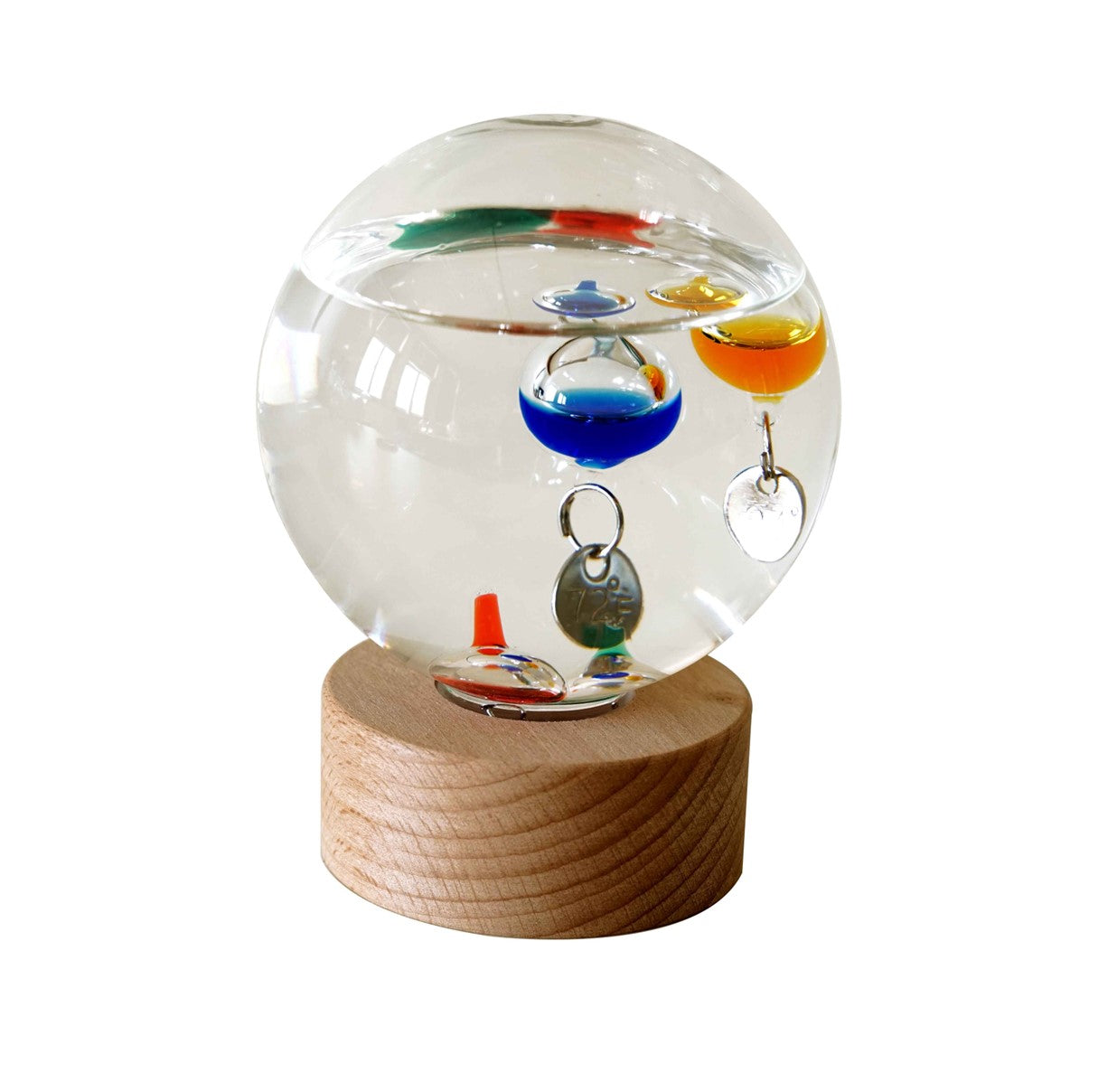 Sarome Galileo Thermometer With Wood Base
