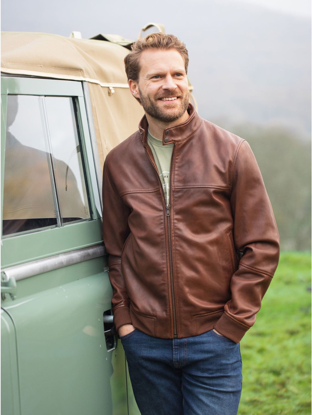 Lakeland Hayton Leather Jacket - Cognac