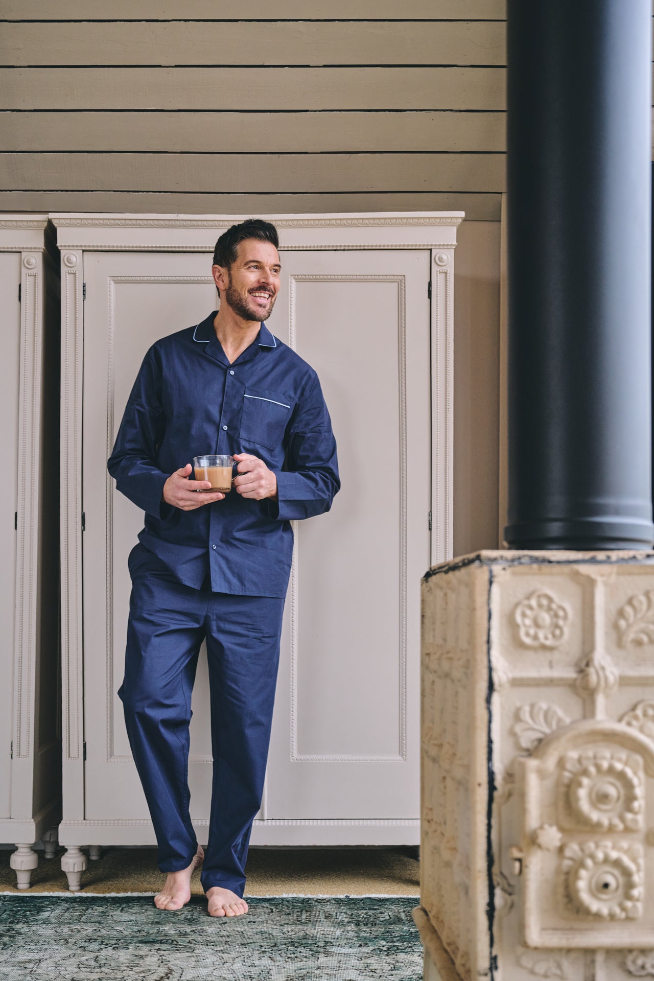 HJ Pure Cotton Pyjamas - Dark Blue