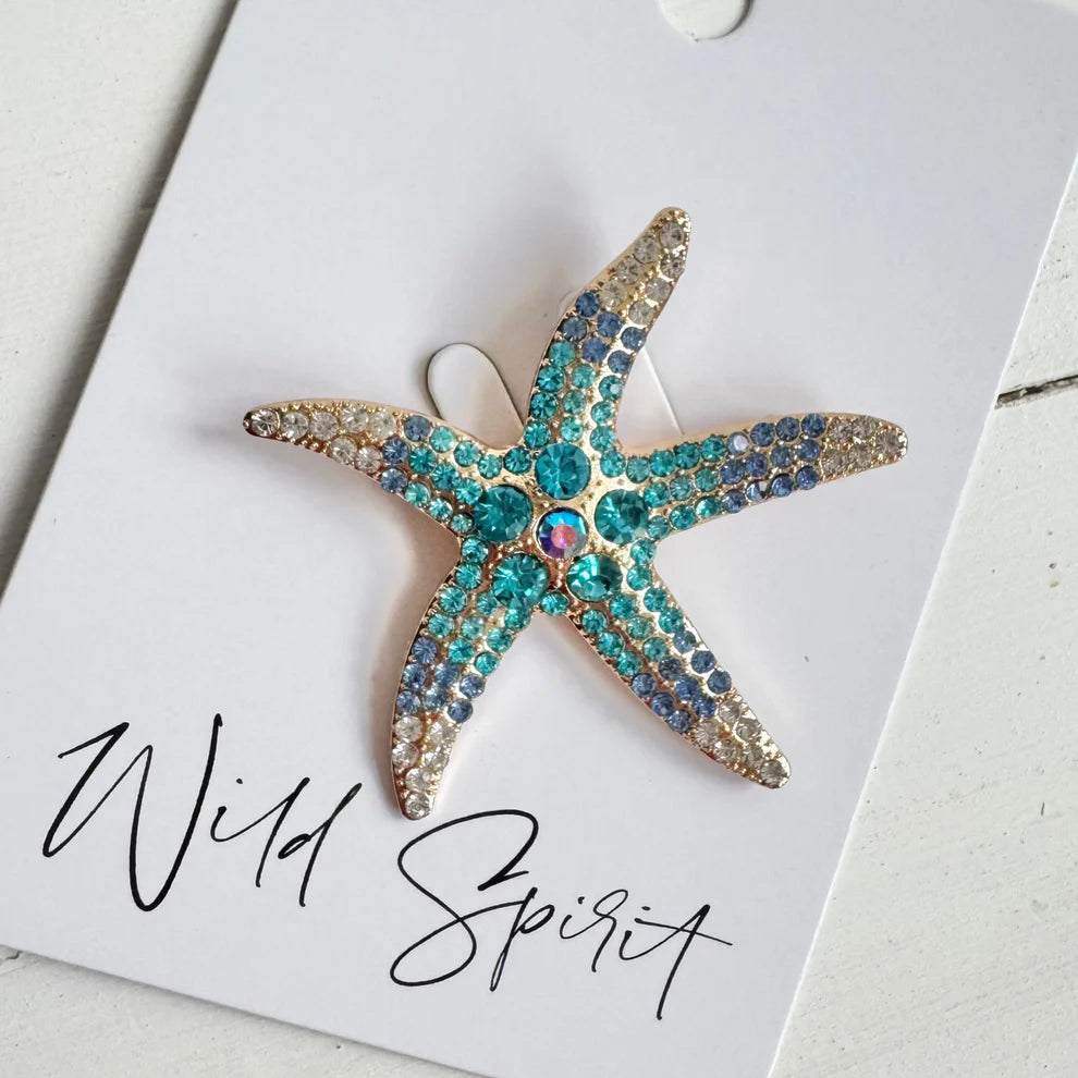 Wild Spirit Blue Starfish Brooch