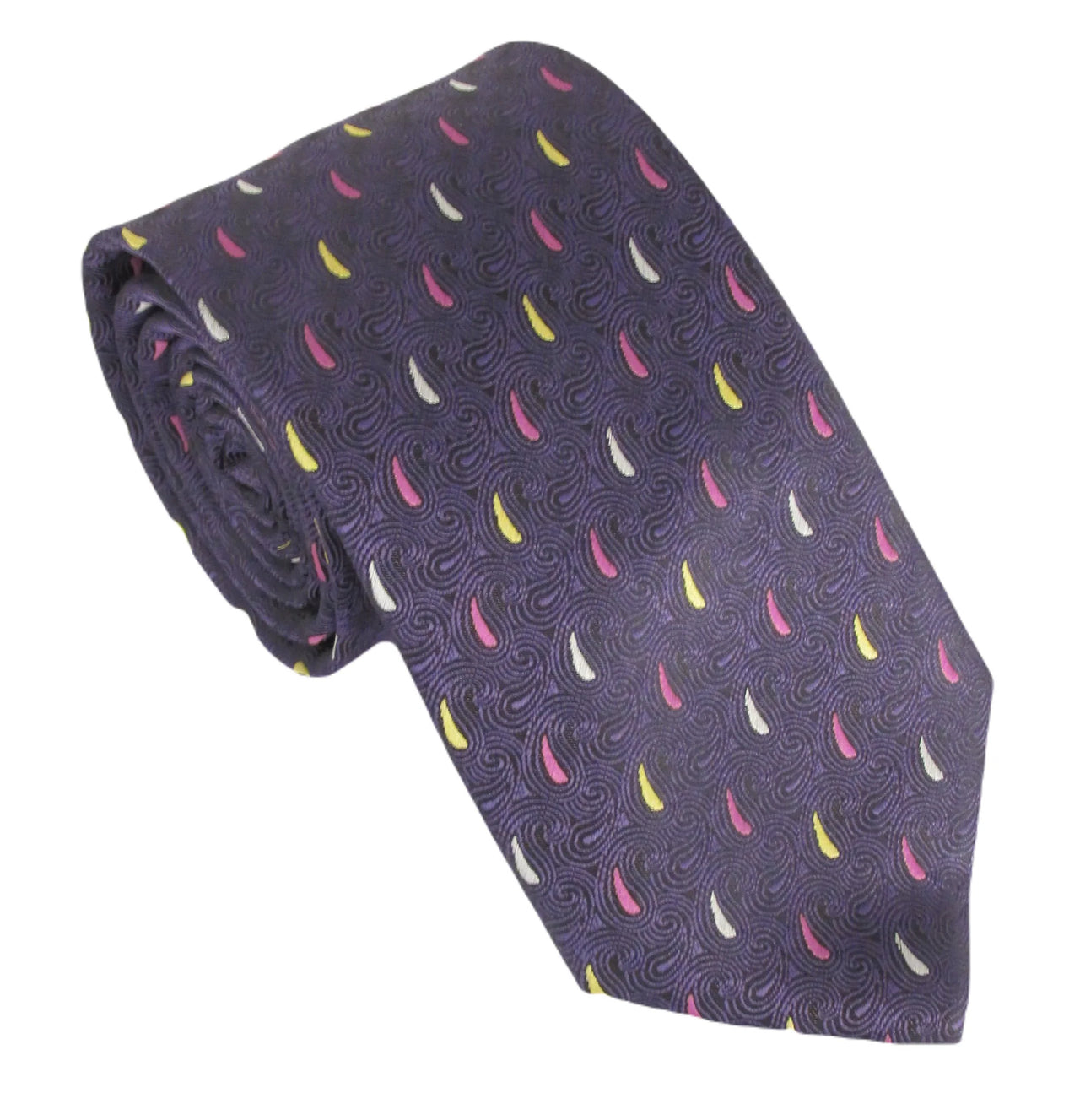 Van Buck Purple Swirl Paisley Tie