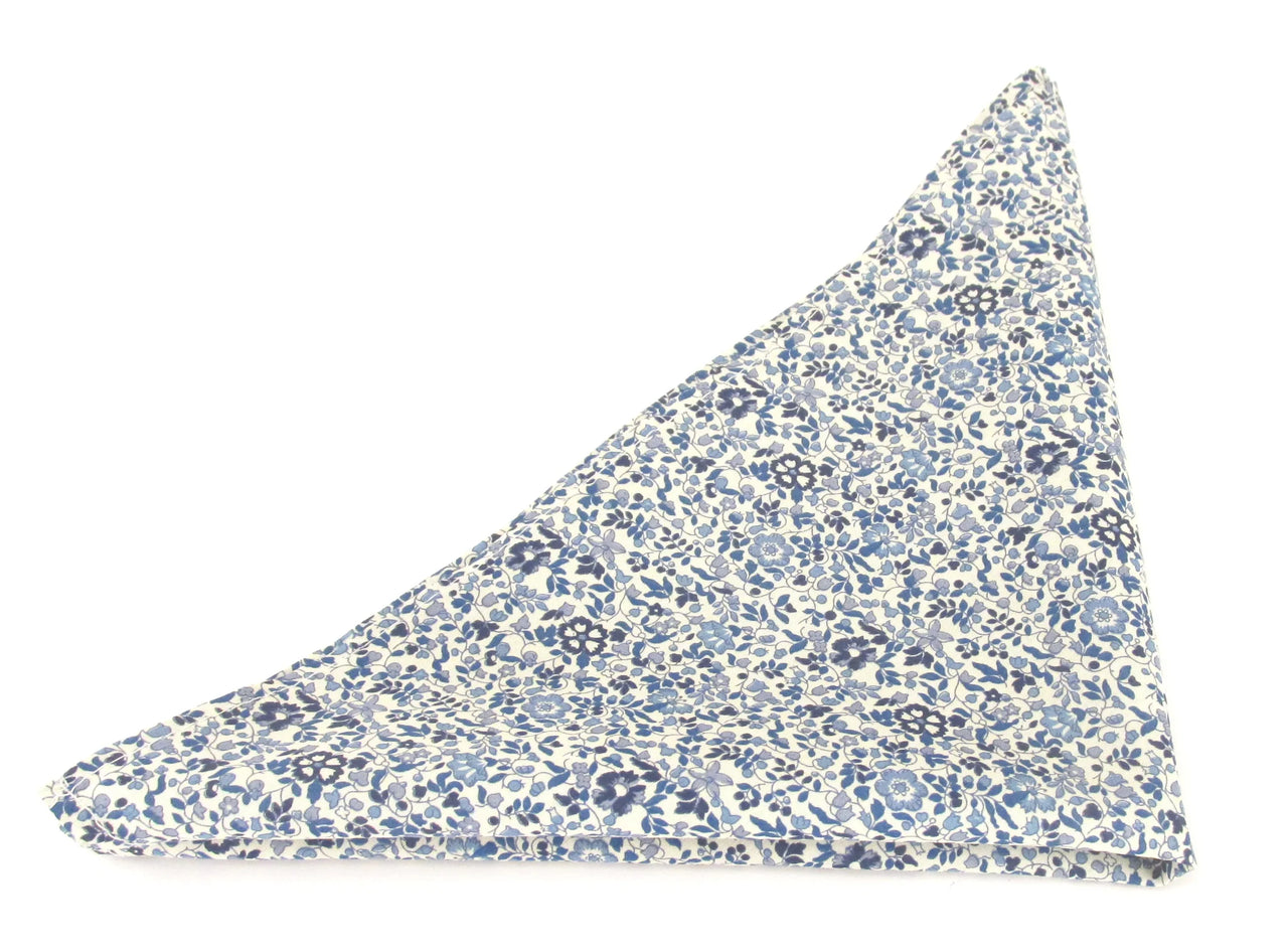 Van Buck Assorted Pocket Squares Made with Liberty Fabric - Kate & Millie Flower