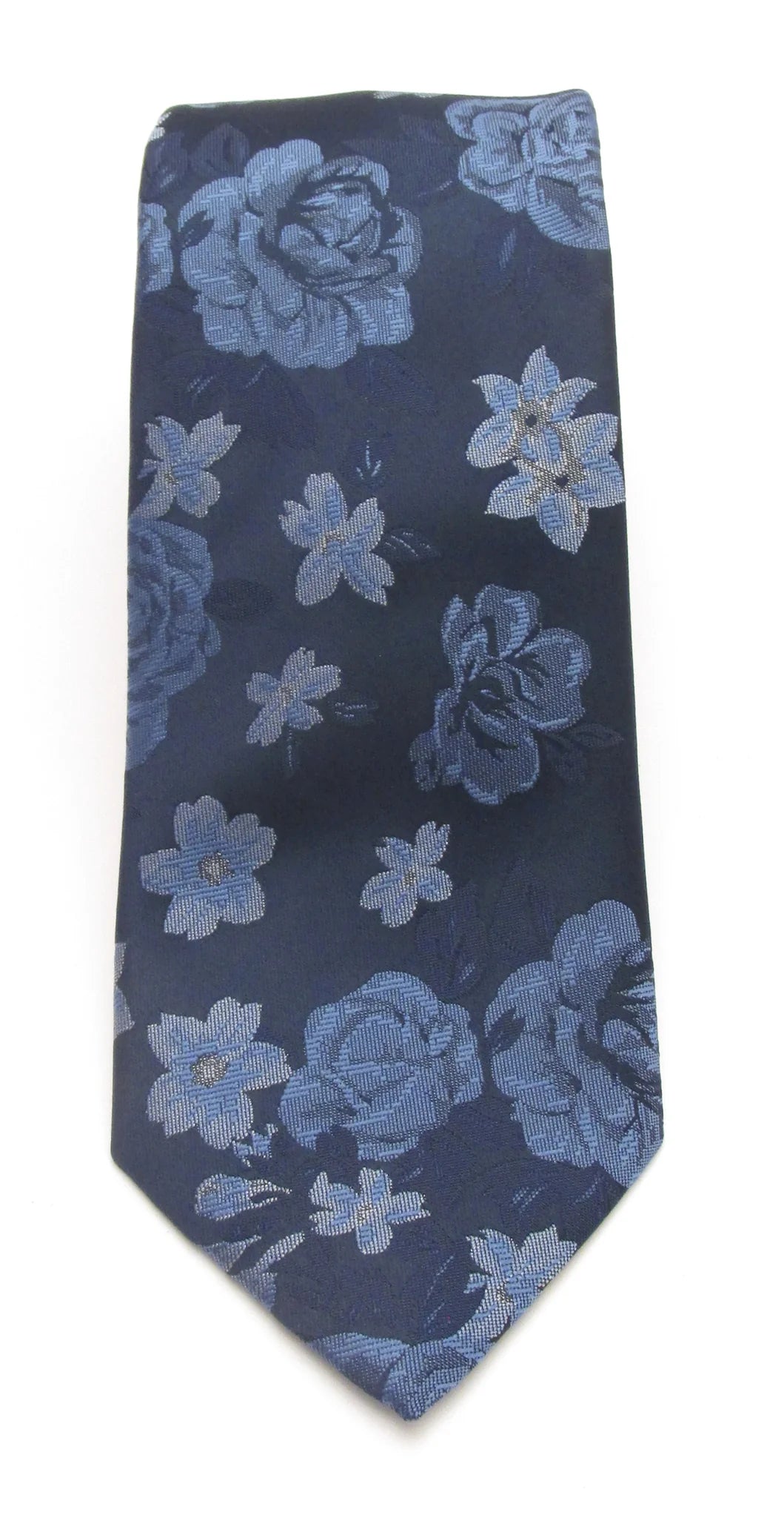 Van Buck England Blue Detailed Floral Tie