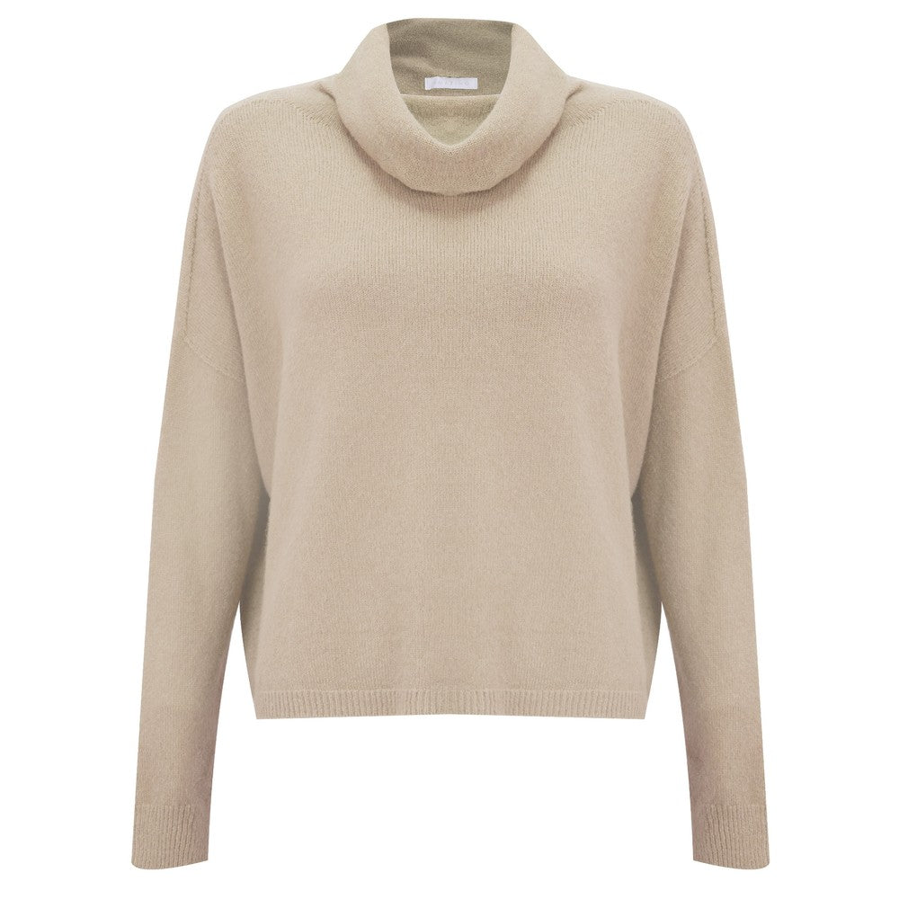 Amazing Woman Jannie Cowl Boxy Jumper - Beige