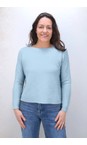 Amazing Woman Jenna Crystal Blue Fine Rib Boat Neck Knit