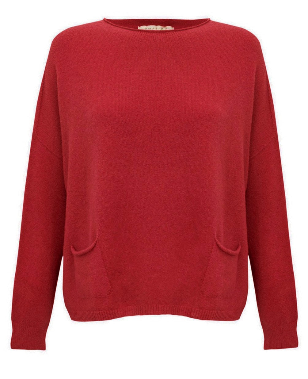 Amazing Woman Jodie Fine Knit Berry Red Jumper