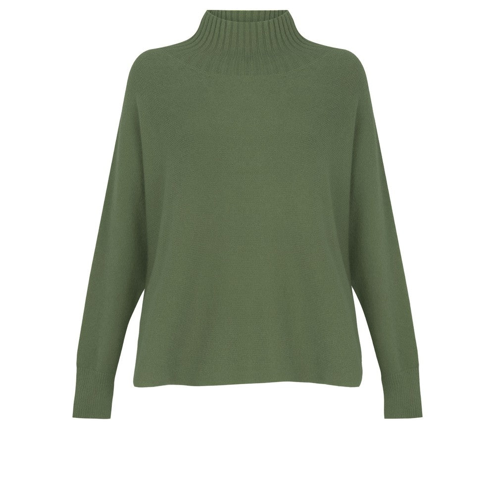 Amazing Woman Jolie Sage Green Boxy High Neck Knit